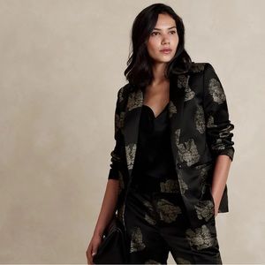 Black jacquard blazer